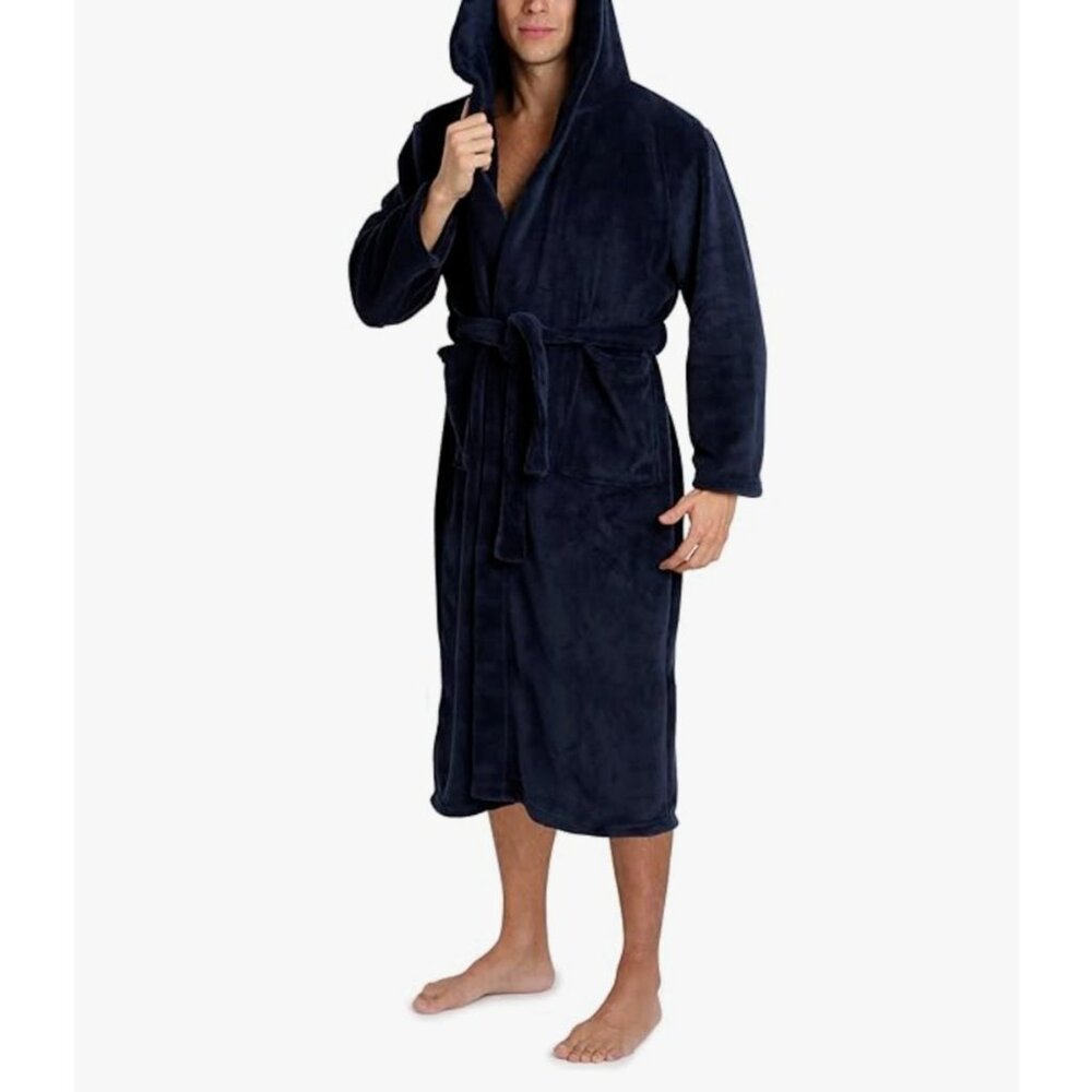 Vtg Pembrook Men's Bathrobes with Pockets - Fleece Robe Fuzzy Bathrobe Size L/XL